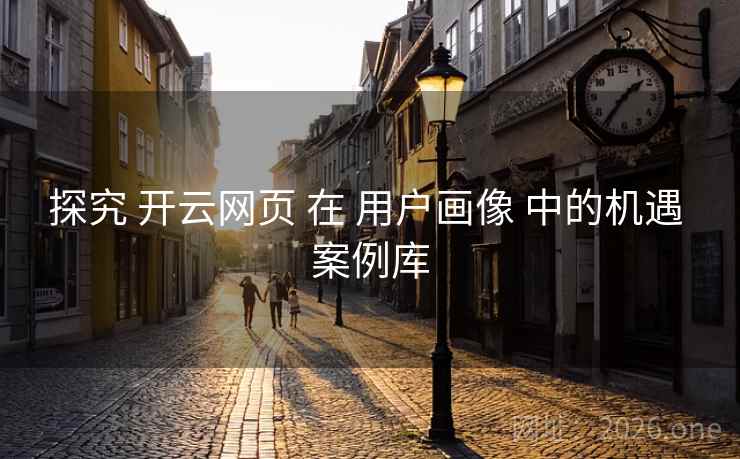 探究 开云网页 在 用户画像 中的机遇 案例库