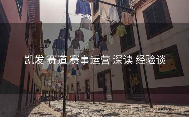 凯发 赛道 赛事运营 深读 经验谈