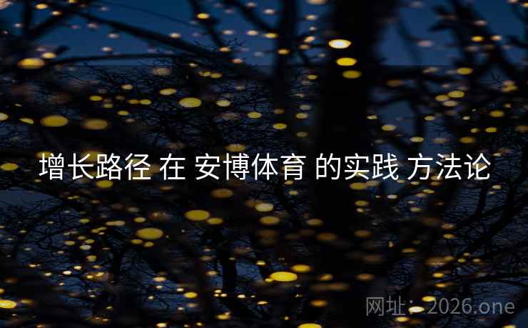 增长路径 在 安博体育 的实践 方法论