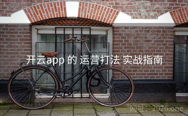 开云app 的 运营打法 实战指南